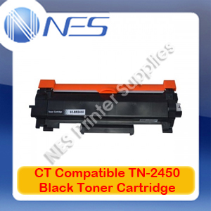 CT Compatible TN2450 BLACK High Yield Toner for Brother MFCL2730DW/MFCL2750DW 3K